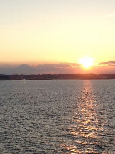 夕日と富士山.JPG